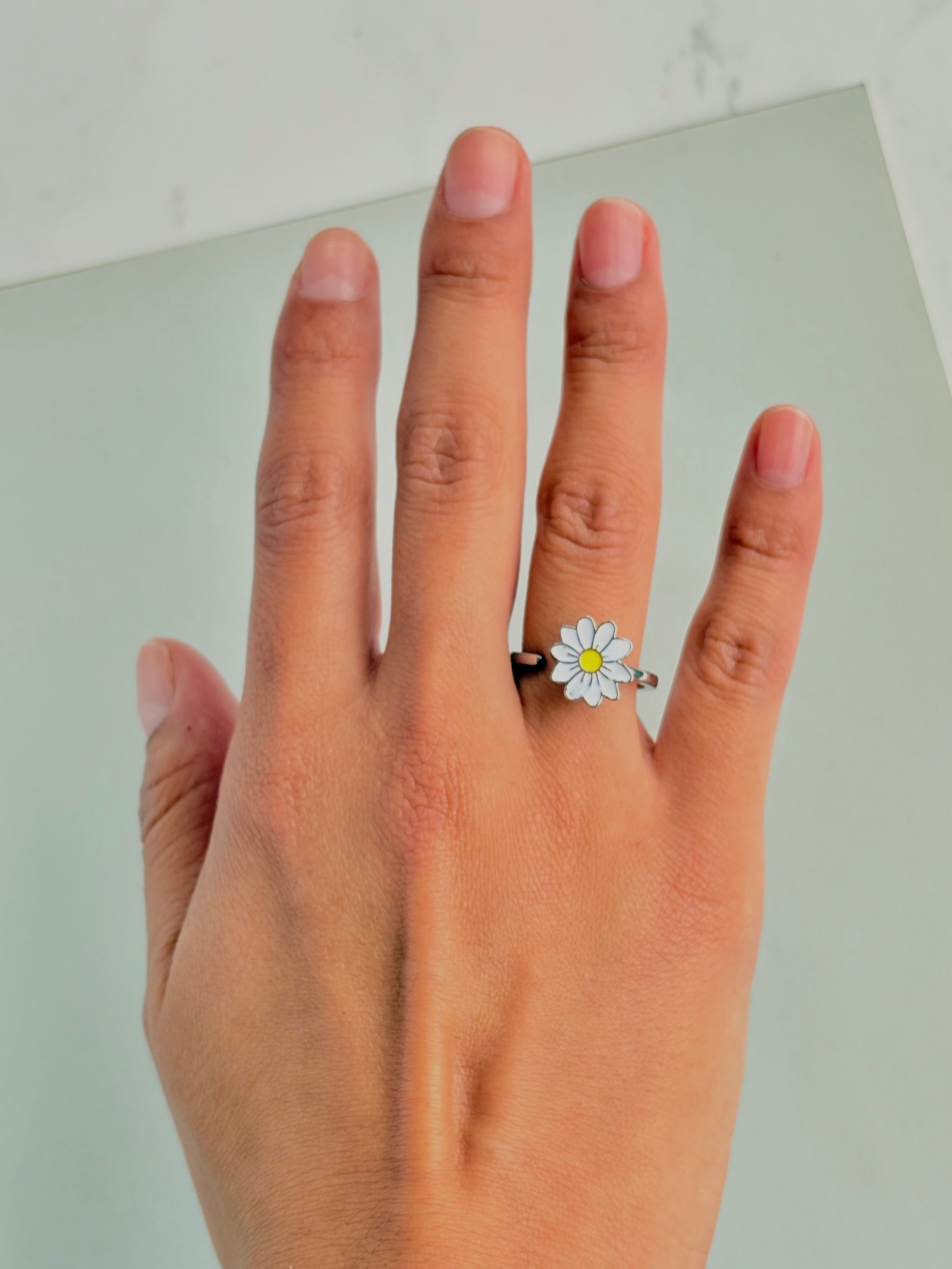 Anillo antiestrés Margarita silver