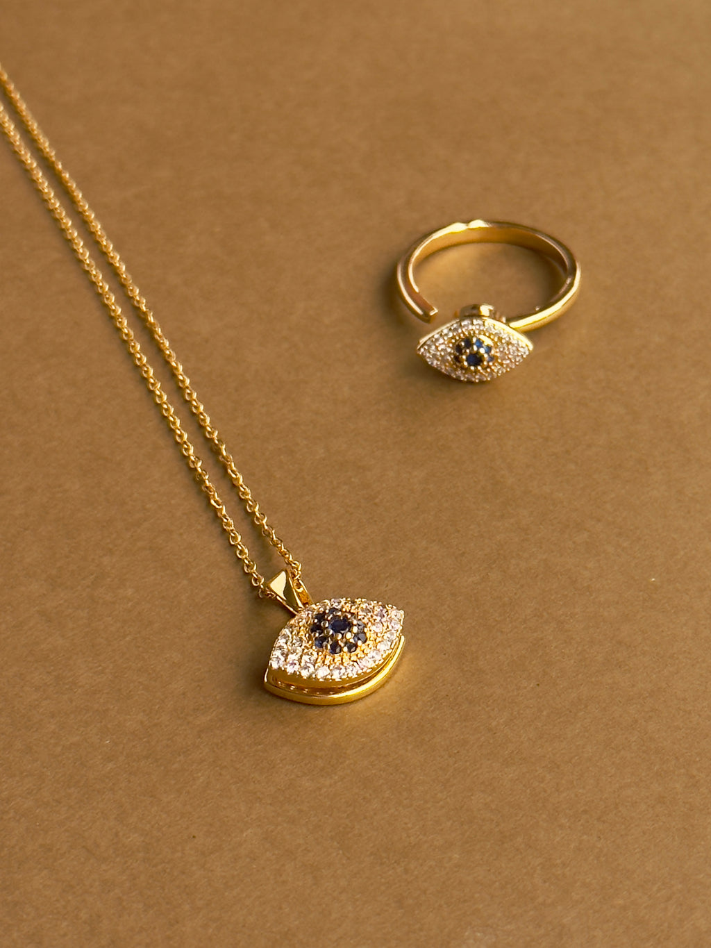 Set antiestrés Anillo y Collar Ojo Turco