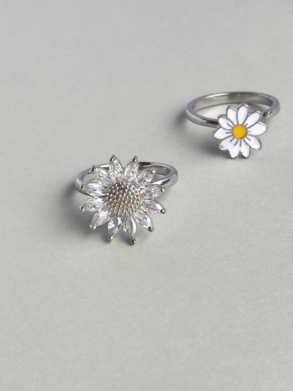 Anillo antiestrés Girasol silver