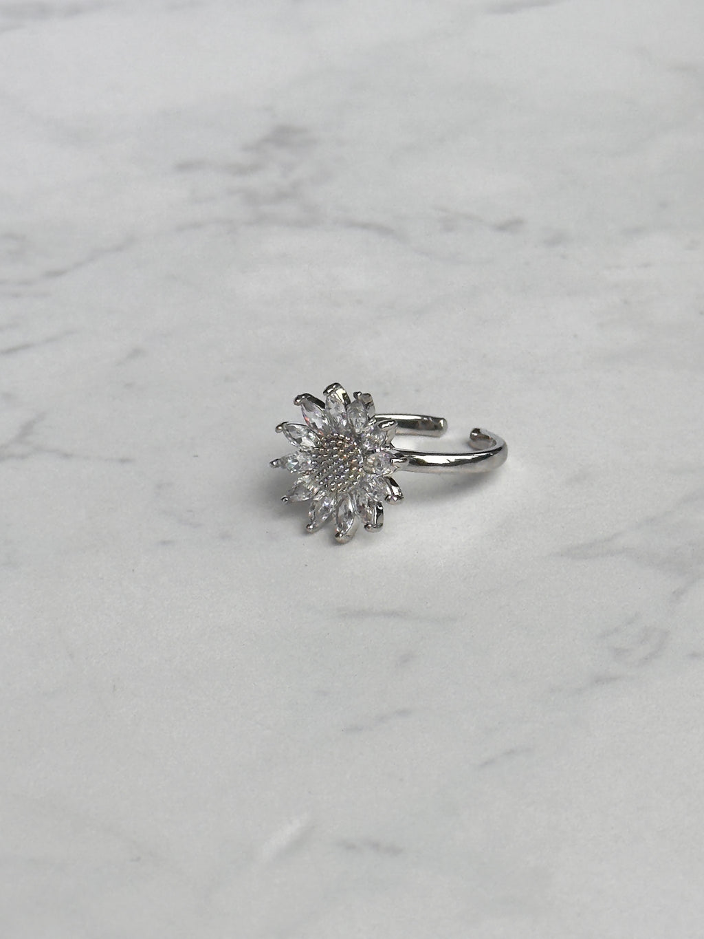 Anillo antiestrés Girasol silver