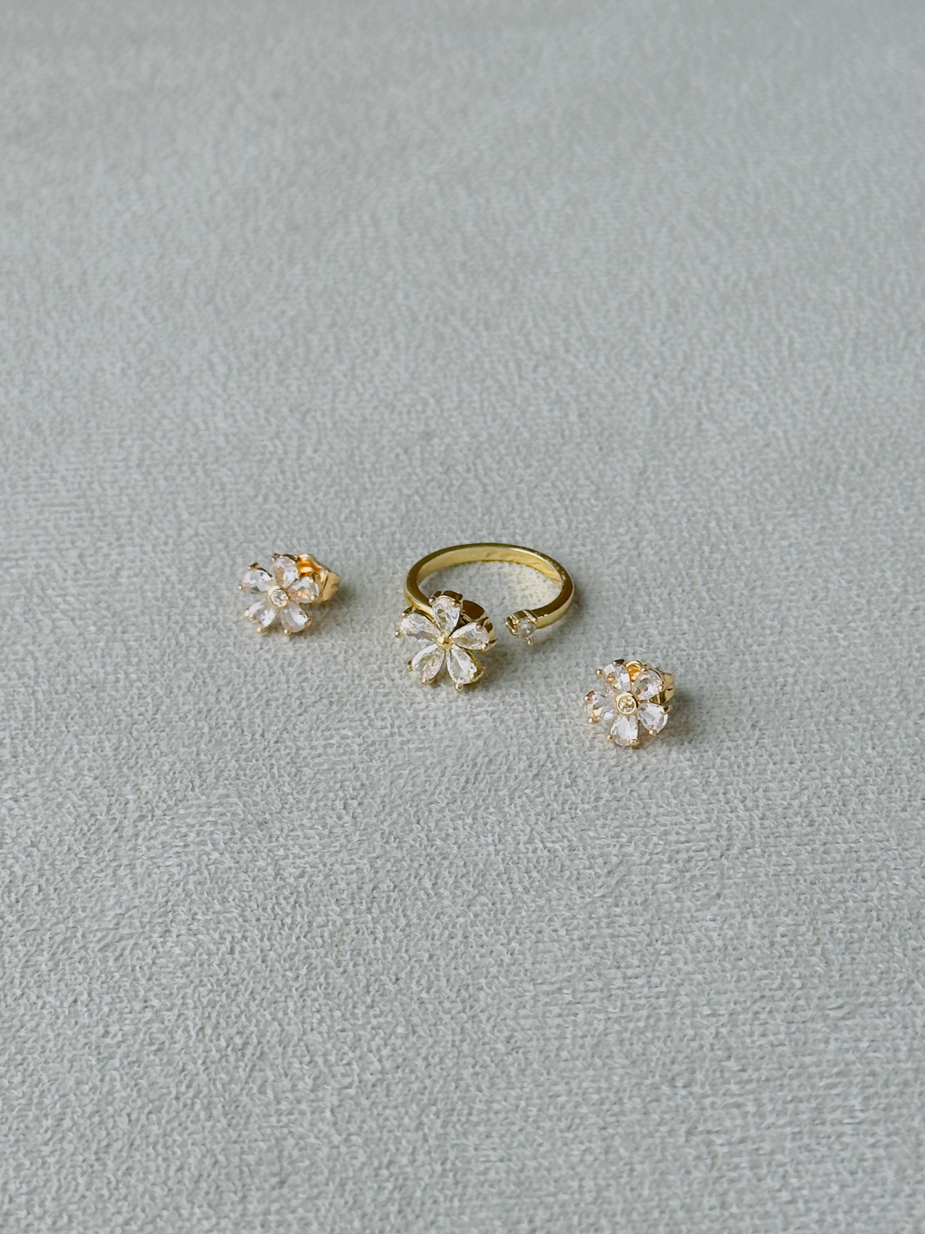 Set antiestrés Anillo y Aretes Diamond