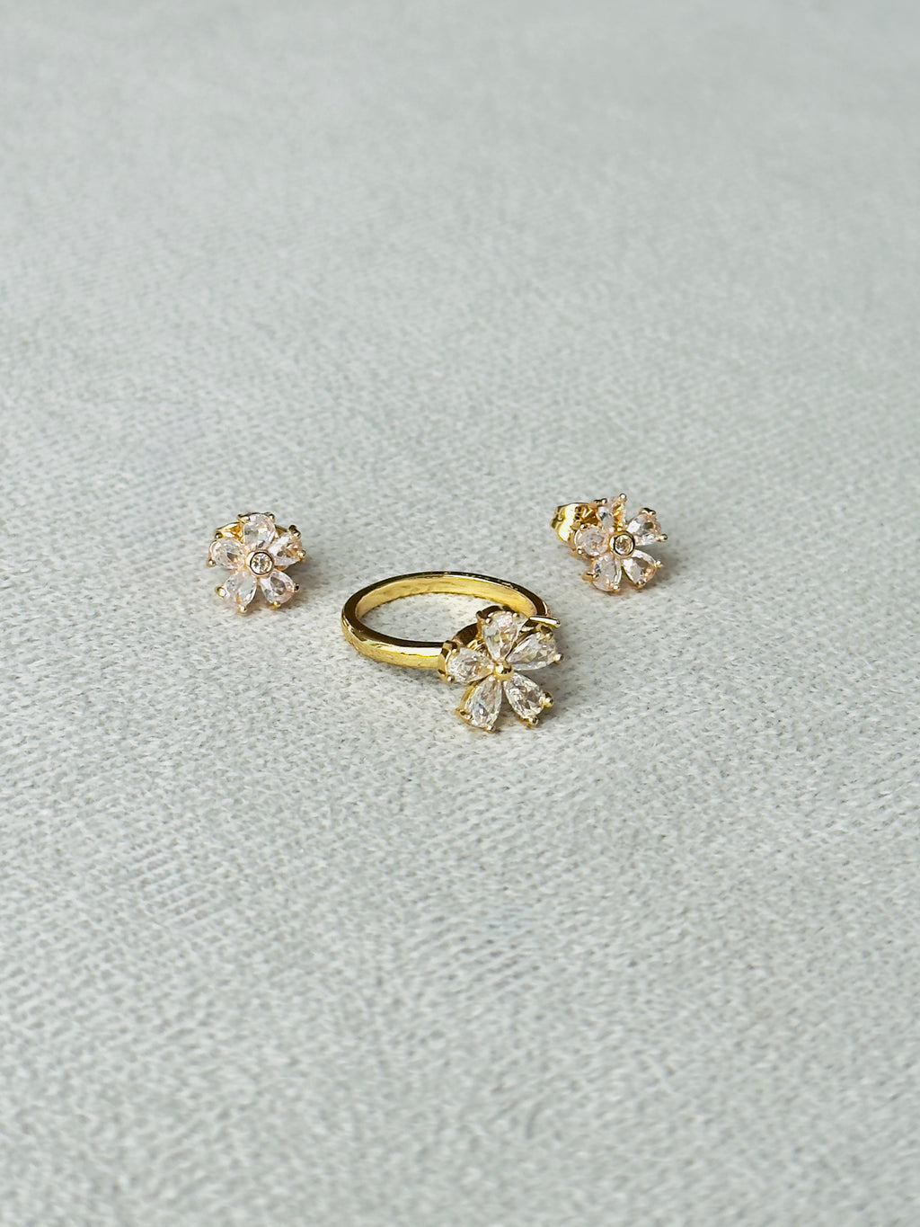 Set antiestrés Anillo y Aretes Diamond